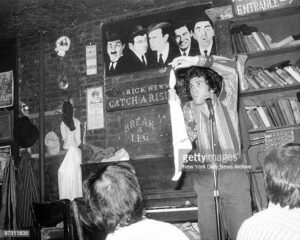 UNITED STATES - MAY 29:  Gilbert Gottfried on stage at "Catch a Rising Star" in New York City.  (Photo by Charles Ruppmann/NY Daily News Archive via Getty Images)